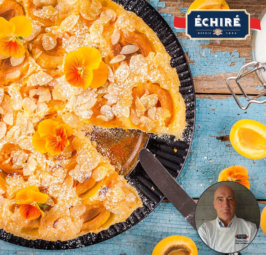 Recette tarte amandine aux abricot au beurre Échiré par Christian Frenot !